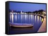 Harbour at Dusk, Zakynthos Town, Zakynthos, Ionian Islands, Greek Islands, Greece, Europe-Frank Fell-Framed Stretched Canvas