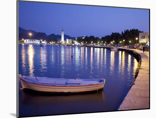 Harbour at Dusk, Zakynthos Town, Zakynthos, Ionian Islands, Greek Islands, Greece, Europe-Frank Fell-Mounted Photographic Print