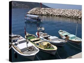 Harbour at Kalkan, a Popular Tourist Resort, Antalya Province, Anatolia, Turkey-null-Stretched Canvas