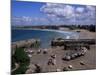 Harbour at Low Tide with Town Beach Beyond, Newquay, Cornwall, England, United Kingdom-Julian Pottage-Mounted Photographic Print