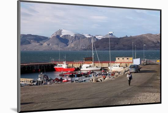 Harbour at Ny Alesund, Svalbard, Norway, Scandinavia, Europe-David Lomax-Mounted Photographic Print