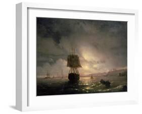 Harbour at Odessa on the Black Sea, 1852-Ivan Konstantinovich Aivazovsky-Framed Giclee Print