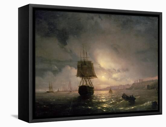 Harbour at Odessa on the Black Sea, 1852-Ivan Konstantinovich Aivazovsky-Framed Stretched Canvas