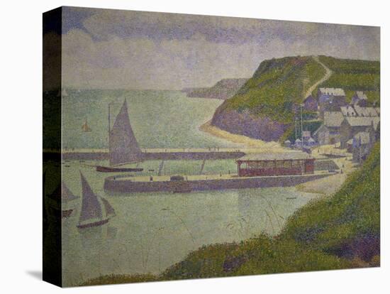 Harbour at Port-En-Bessin at High Tide, 1888-Georges Seurat-Stretched Canvas