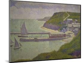 Harbour at Port-En-Bessin at High Tide, 1888-Georges Seurat-Mounted Giclee Print