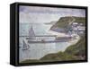 Harbour at Port-En-Bessin at High Tide-Georges Seurat-Framed Stretched Canvas