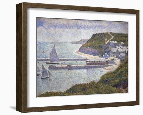 Harbour at Port-En-Bessin at High Tide-Georges Seurat-Framed Art Print