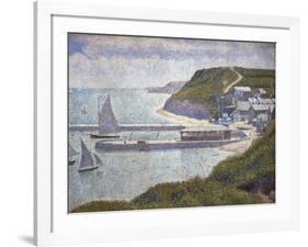 Harbour at Port-En-Bessin at High Tide-Georges Seurat-Framed Art Print