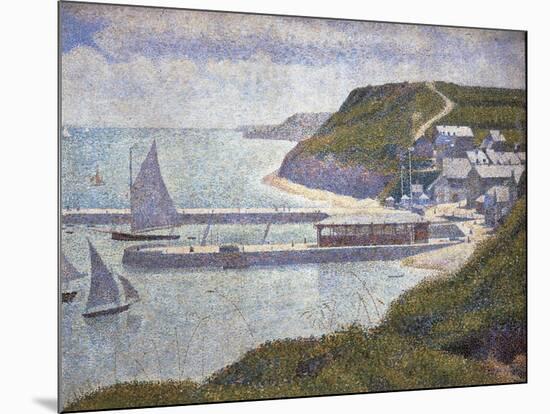 Harbour at Port-En-Bessin at High Tide-Georges Seurat-Mounted Art Print