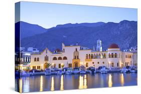Harbour at Pothia, Kalymnos at Dusk, Dodecanese, Greek Islands, Greece, Europe-Neil Farrin-Stretched Canvas