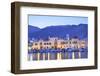 Harbour at Pothia, Kalymnos at Dusk, Dodecanese, Greek Islands, Greece, Europe-Neil Farrin-Framed Premium Photographic Print