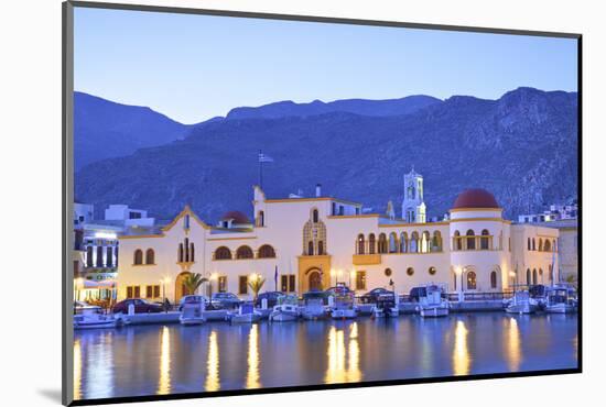 Harbour at Pothia, Kalymnos at Dusk, Dodecanese, Greek Islands, Greece, Europe-Neil Farrin-Mounted Photographic Print