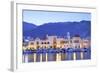 Harbour at Pothia, Kalymnos at Dusk, Dodecanese, Greek Islands, Greece, Europe-Neil Farrin-Framed Photographic Print