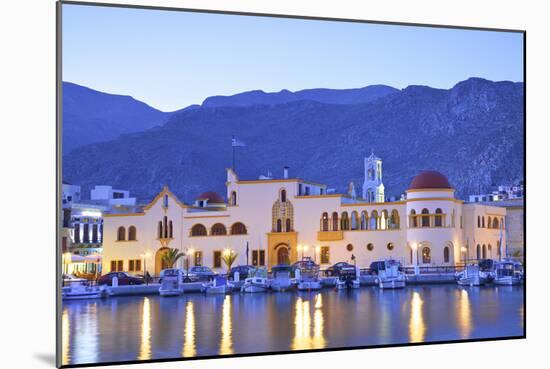 Harbour at Pothia, Kalymnos at Dusk, Dodecanese, Greek Islands, Greece, Europe-Neil Farrin-Mounted Photographic Print