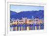 Harbour at Pothia, Kalymnos at Dusk, Dodecanese, Greek Islands, Greece, Europe-Neil Farrin-Framed Photographic Print