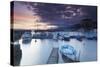 Harbour at Sunset, Neuchatel, Switzerland, Europe-Ian Trower-Stretched Canvas