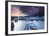 Harbour at Sunset, Neuchatel, Switzerland, Europe-Ian Trower-Framed Photographic Print
