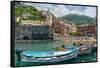 Harbour at Vernazza, Cinque Terre, UNESCO World Heritage Site, Liguria, Italian Riviera, Italy, Eur-Alexandre Rotenberg-Framed Stretched Canvas