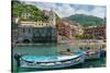 Harbour at Vernazza, Cinque Terre, UNESCO World Heritage Site, Liguria, Italian Riviera, Italy, Eur-Alexandre Rotenberg-Stretched Canvas