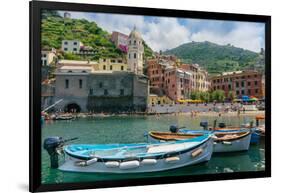 Harbour at Vernazza, Cinque Terre, UNESCO World Heritage Site, Liguria, Italian Riviera, Italy, Eur-Alexandre Rotenberg-Framed Photographic Print