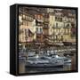 Harbour at Villefranche, Cote D'Azur-Joe Cornish-Framed Stretched Canvas