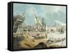 Harbour at Weymouth, Dorset, 1805-John Thomas Serres-Framed Stretched Canvas