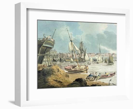 Harbour at Weymouth, Dorset, 1805-John Thomas Serres-Framed Giclee Print