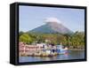 Harbour Below Volcan Concepcion, 1610M, Ometepe Island, Lake Nicaragua, Nicaragua, Central America-Christian Kober-Framed Stretched Canvas