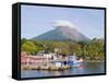 Harbour Below Volcan Concepcion, 1610M, Ometepe Island, Lake Nicaragua, Nicaragua, Central America-Christian Kober-Framed Stretched Canvas