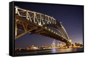 Harbour Bridge at Twilight-Paul Souders-Framed Stretched Canvas