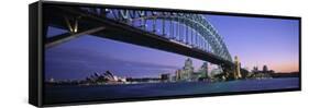 Harbour Bridge, Sydney, Nsw, Australia-Walter Bibikow-Framed Stretched Canvas