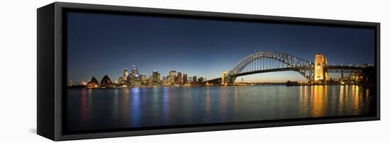 Harbour Bridge, Sydney, Nsw, Australia-Michele Falzone-Framed Stretched Canvas