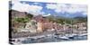 Harbour, Clock Tower, Rio Marina, Island of Elba, Livorno Province, Tuscany, Italy, Mediterranean-Markus Lange-Stretched Canvas