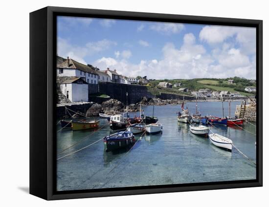 Harbour, Coverack, Cornwall, England, United Kingdom-Jonathan Hodson-Framed Stretched Canvas