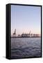 Harbour Cranes, Waltershof, Evening Mood, Harbour, Hanseatic City of Hamburg, Germany-Axel Schmies-Framed Stretched Canvas