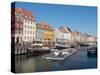 Harbour cruise boats, Nyhavn Harbour, Copenhagen, Denmark, Scandinavia, Europe-Jean Brooks-Stretched Canvas