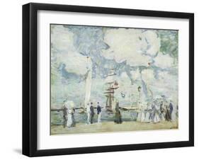 Harbour Entrance at Deauville-Paul Cesar Helleu-Framed Giclee Print