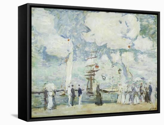 Harbour Entrance at Deauville-Paul Cesar Helleu-Framed Stretched Canvas