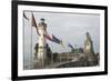 Harbour Entrance with Lighthouse and Lion, Lindau, Lake Constance, Germany-James Emmerson-Framed Photographic Print