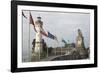 Harbour Entrance with Lighthouse and Lion, Lindau, Lake Constance, Germany-James Emmerson-Framed Photographic Print