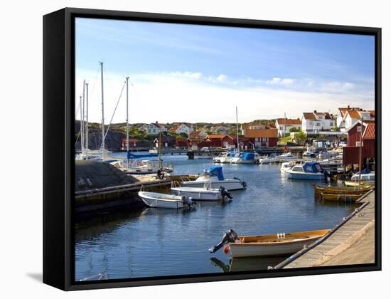 Harbour, Halleviksstrand, Stocken, Orust Island, West Gotaland, Sweden, Scandinavia, Europe-Robert Cundy-Framed Stretched Canvas