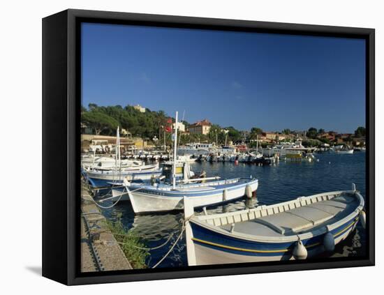 Harbour, Ile De Porquerolles, Near Hyeres, Var, Cote D'Azur, Provence, France, Mediterranean-Tomlinson Ruth-Framed Stretched Canvas