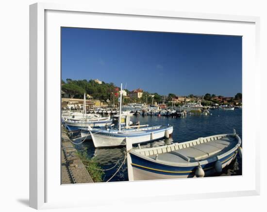 Harbour, Ile De Porquerolles, Near Hyeres, Var, Cote D'Azur, Provence, France, Mediterranean-Tomlinson Ruth-Framed Photographic Print