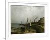 Harbour in France, 1875 oil on board-Fritz Thaulow-Framed Giclee Print