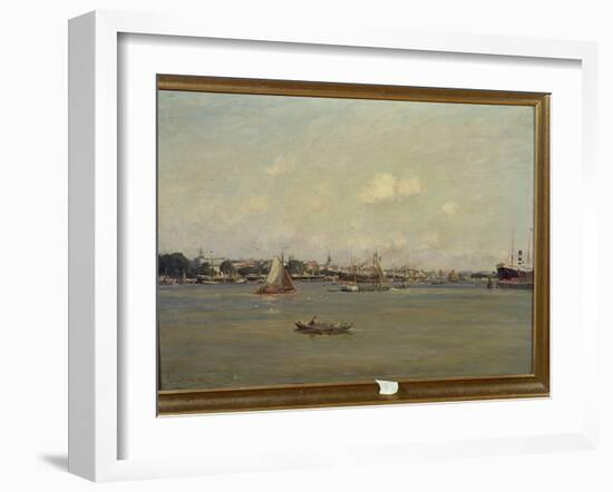 Harbour in Rotterdam, 1897-Johannes Martin Grimelund-Framed Giclee Print