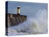 Harbour Light, Porthcawl, South Wales, Wales, United Kingdom, Europe-Billy Stock-Stretched Canvas