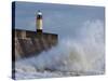 Harbour Light, Porthcawl, South Wales, Wales, United Kingdom, Europe-Billy Stock-Stretched Canvas