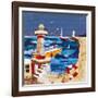 Harbour Lights II-Anuk Naumann-Framed Art Print