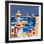 Harbour Lights II-Anuk Naumann-Framed Art Print