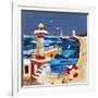 Harbour Lights II-Anuk Naumann-Framed Art Print